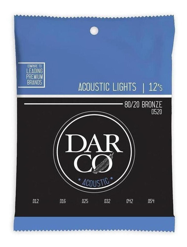 Darco Cuerdas Para Guitarra Acustica 6-string Light 80/20 Br