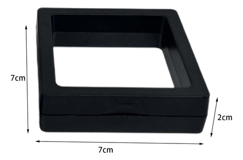4x 3d Marco Flotante Estuche De Exposición Moneda Negro