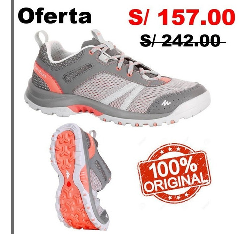 Oferta ! Zapatilla Quechua Talla 39 Senderismo Exterior Mesh