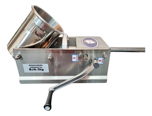 Ensacadeira Bja-3 Litros Aço Inox Canhão Linguiça Horizontal