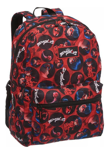 Mochila Escolar Infantil Miraculous Action - Pacific Menina Cor Vermelho