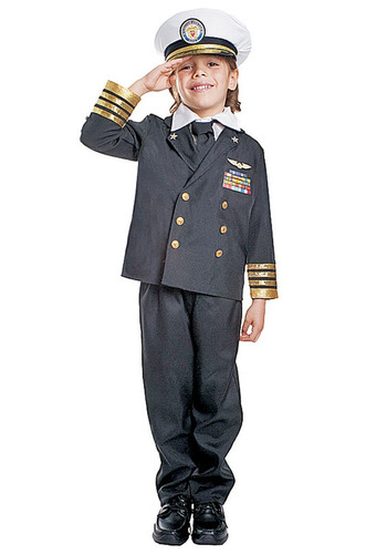 Disfraz Para Niño Admirante Naval Gris Talla 4t Halloween