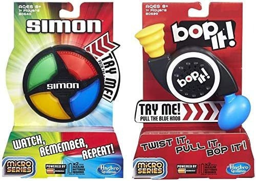 Simon Micro Series Game + Bop It Micro Series Game  Paquet