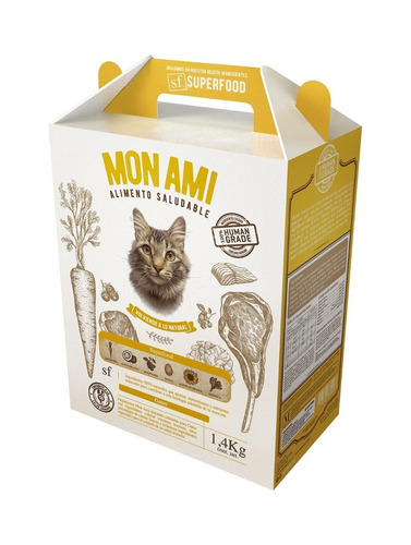 Imagen 1 de 5 de Alimento Para Gatos Mon Ami X 1,4 Kg + Envíos Gratis