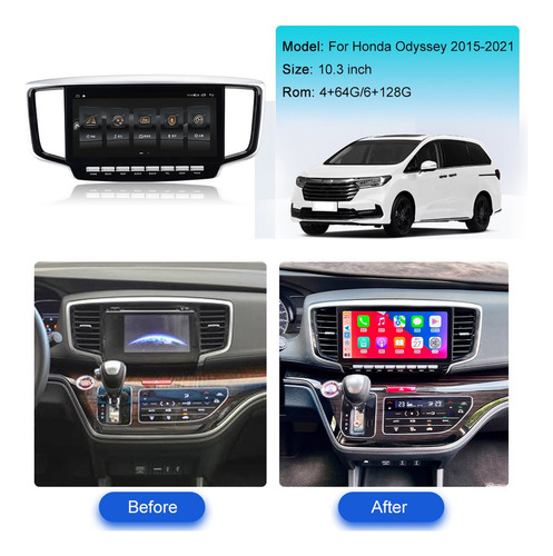 Dh1 Radio Estéreo Carplay Honda Odyssey 2015-2021, Panel Gp