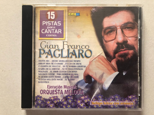 Cd 15 Pistas Para Cantar Como Gian Franco Pagliaro