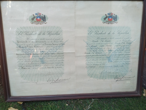 Diploma Antiguo 1938 Arturo Alessandri 