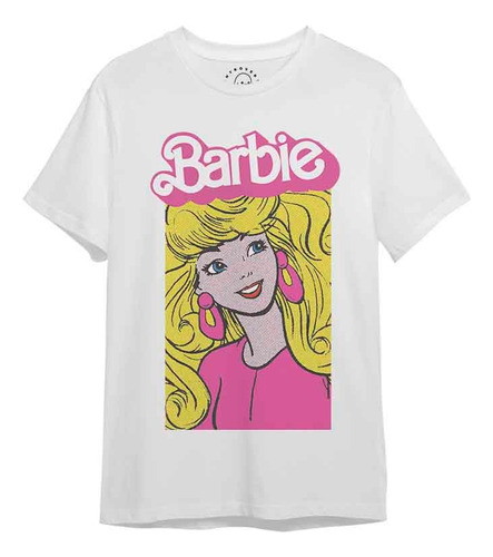 Polera Barbie - Blanca Manga Corta Adulto