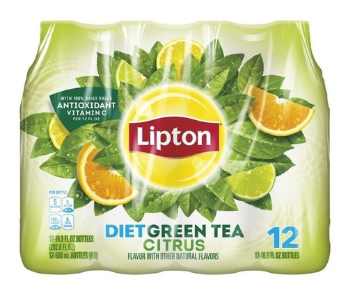 Te Helado Lipton Diet Té Verde Cítrico 12 Botellas 500ml Cu 