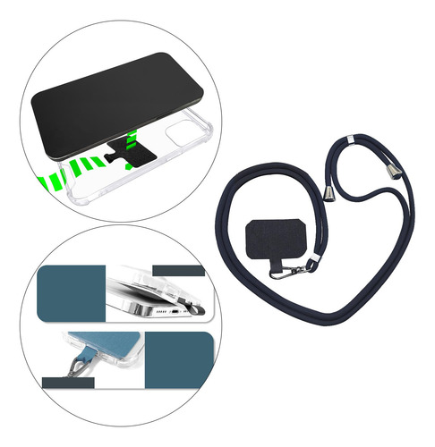 Cordón Para Teléfono Celular Ajustable Correa Gris Oscuro