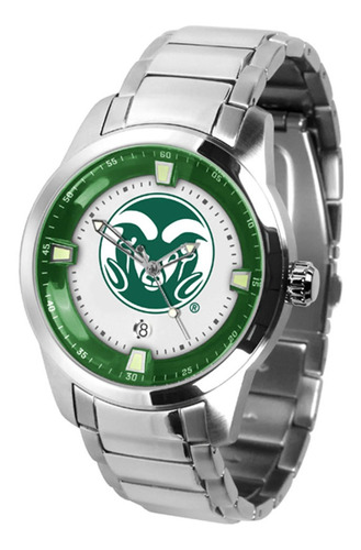 Colorado State Rams De La Ncaa  Titan  En Acero Reloj De