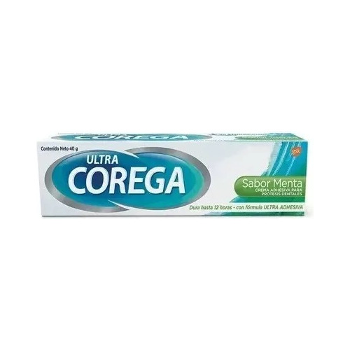 Ultra Corega Adhesivo Protesis Crema X 40 Grs Sabor Menta