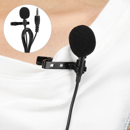Imagen 2 de 9 de Mini Lapel Lavalier Micrófono Clip En Micrófono Para Celul