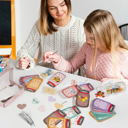 48 Tarjetas Botella Amor San Valentín Con Accesorios