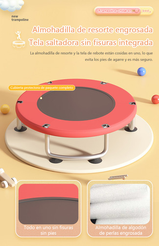 Trampolín Para Niños Red De Protección Segura De 360 Grados Amarillo