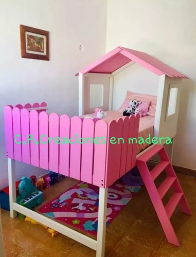 Cama De Alto Montessori Forma De Casita