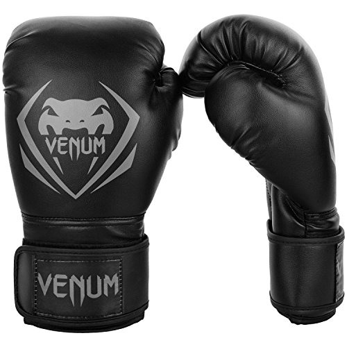 Guantes De Boxeo Venum Contender - Negro/gris - 12 Onzas