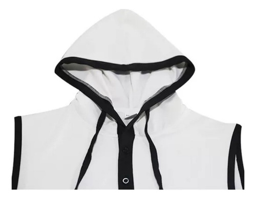 Camiseta Regata Masculina Com Capuz Casual Sem Mangas