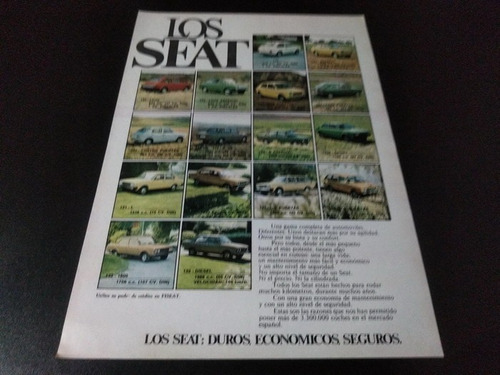(pa601) Publicidad Clipping Seat * Varios Modelos * 1983