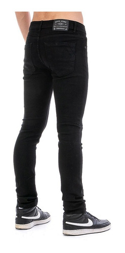 Imagen 4 de 7 de Pantalón Negro Caballero Skinny Slim Bolsa Seccionada