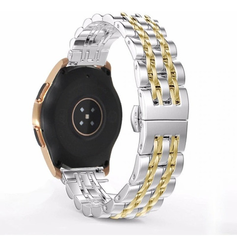 Correa 22mm Eslabones Luxury Acero Para Smartwatch Lige