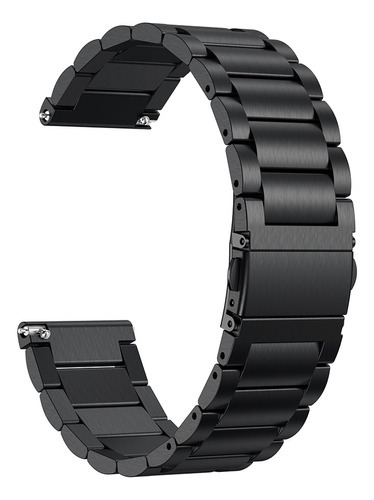 Pulseira Relógio Smartwatch Aço Inox Cor Preto Largura 24 mm