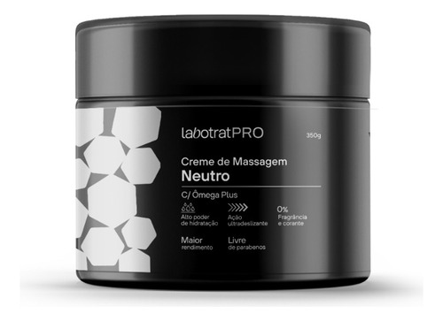  Creme De Massagem Neutro Labotrat 350g Com Ômega Plus