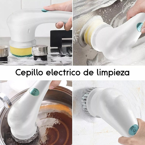 Cepillo De Limpieza Eléctrico 5 En 1 Cocina Baño Multiusos