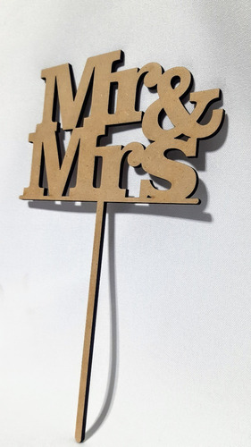 Imagen 4 de 5 de Topper Cake Mrs & Mrs - Mdf / Fibrofacil