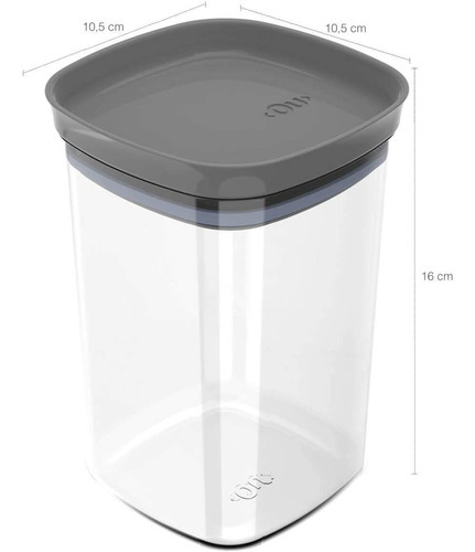 Kit Potes Herméticos 0,45l 1l E 1,5l Com Tampa Alimentos