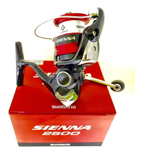 Imagen 4 de 4 de Reel frontal Shimano Sienna FG SN2500FG derecho/izquierdo color negro