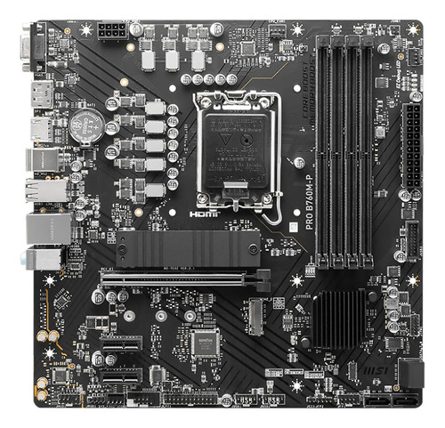 Tarjeta Madre Msi Pro B760m-p Lga1700 4x Ddr5 2x M.2 Usb-c