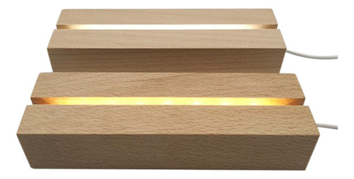 2 Piezas De Base De Pantalla Led De Madera, Base De Lámpara