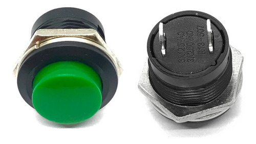 1x Chave Push Button Tipo Start-bujão R13-507 Verde