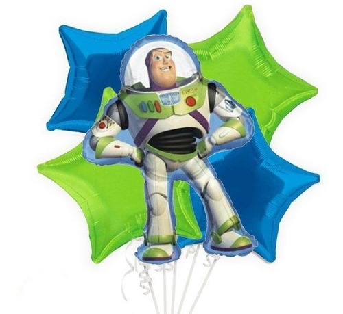 Globo Toy Story Buzz Woody Número Metalizado Globo Látex
