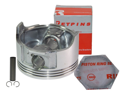 Imagem 2 de 2 de Kit Pistão Anéis Rik Quadriciclo Honda Fourtrax 420 0,50
