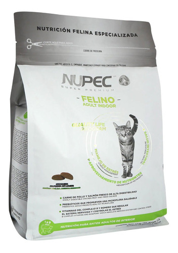 Alimento Para Gato Adulto Indoor Complejo B Romero 3kg Nupec