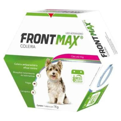 Coleira Antipulgas E Leish Frontmax Cães Ate 4kg  