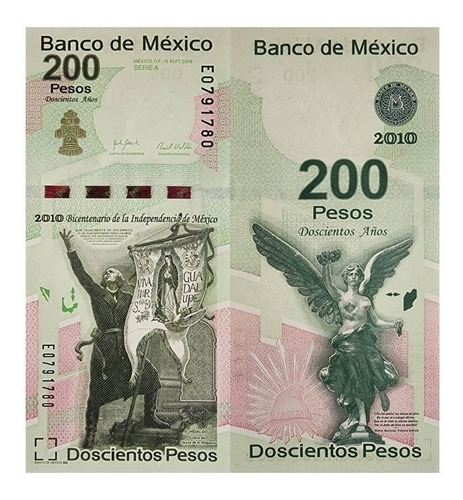 Billete 200 Peso Conmemorativo Del Bicentenario, Sin Circula