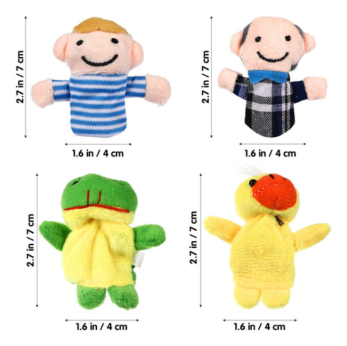 Juego De Títeres De Peluche, 16 Piezas, Animales, Miembros D