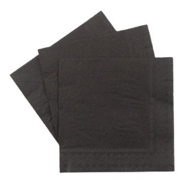 Servilletas Basics Negra, 16.5 Cm, 20u