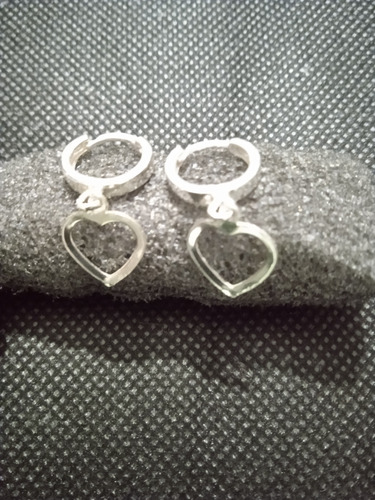 Aretes Plata .925 Con Corazón