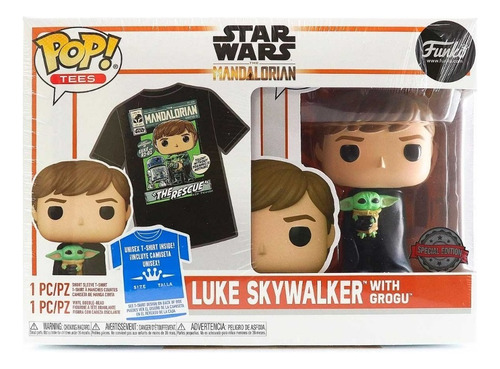 Funko Pop The Mandalorian - Playera Luke Y Grogu Talla Chica