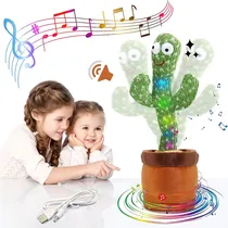 Comprar Cactus Bailarin,cactus Parlante Que Habla Y Repite Lo Que Dices, 120 Canciones Música Española,juguete Con Sonido Eléctricos Peluche Recargable, Para Niños Y Niñas Divertido Y Educativo