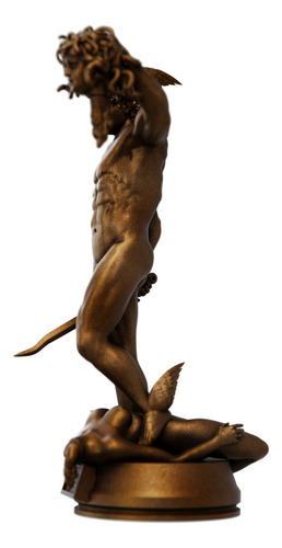 Estátua Perseu Semi Deus Herói Grego - Firenze Cor Cor Cobre Antigo