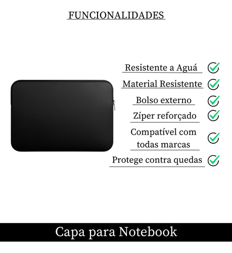 Kit 40 Pasta Capa Case Note Notebook Neoprene 14/15/17 C/ Nf
