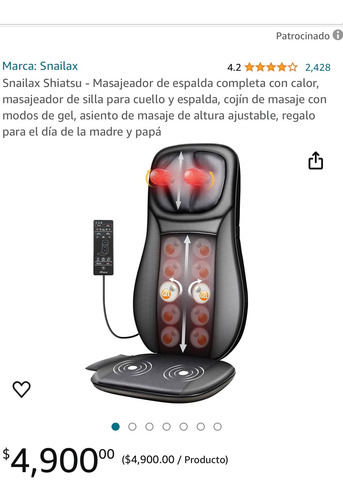 Silla Masajeadora Snailax Shiatsu (Usado)
