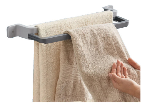 Toallero Doble Plstico - 53x4x7cm - Betterware Gris