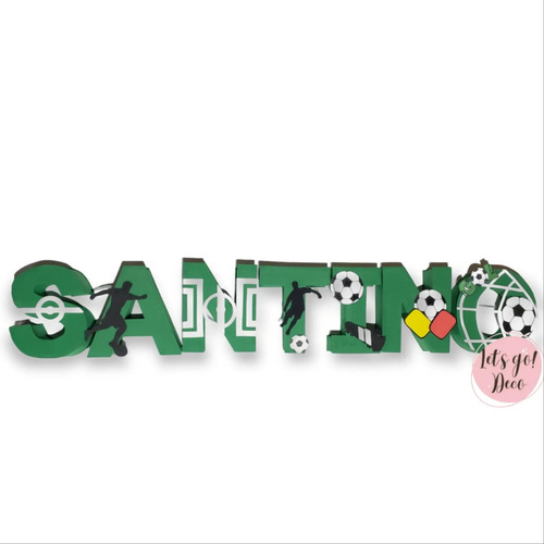 Letras 3d Futbol | Candy Bar Souvenir Centro De Mesa