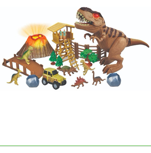 Set Dinosaurios Kingdom Deluxe Multiacccion T-rex. Luz Y Son